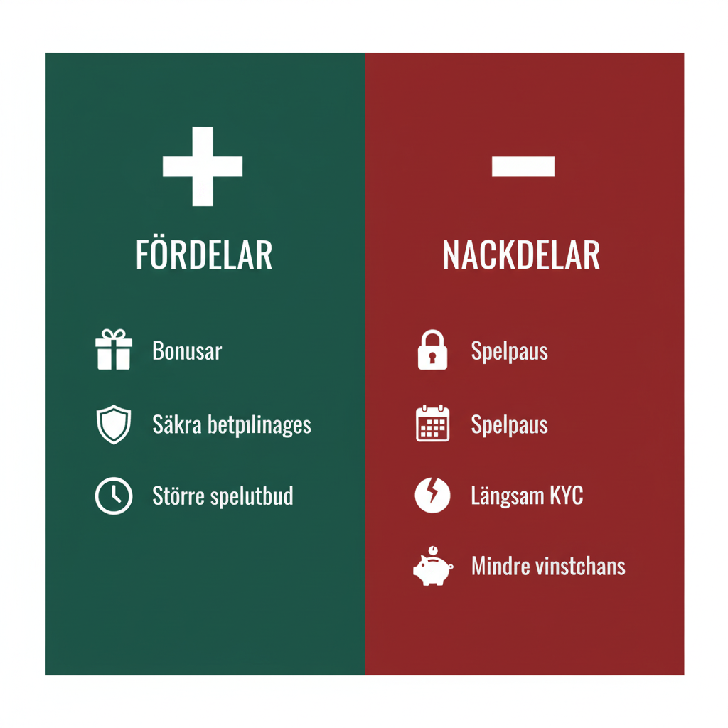 Fördelar och nackdelar med att spela på MGA casino